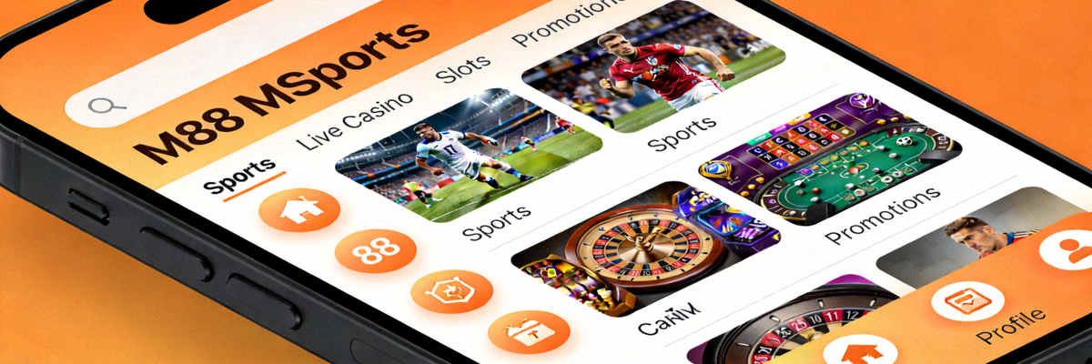 Tampilan M88 MSports yang dioptimalkan untuk perangkat mobile dengan navigasi yang mudah